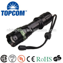 Zoomable de alta potencia recargable cree led linterna de camping